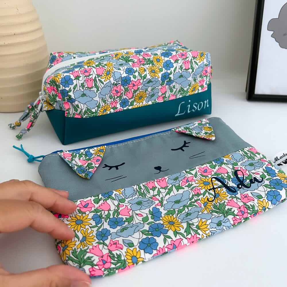 Trousse d'école liberty chat