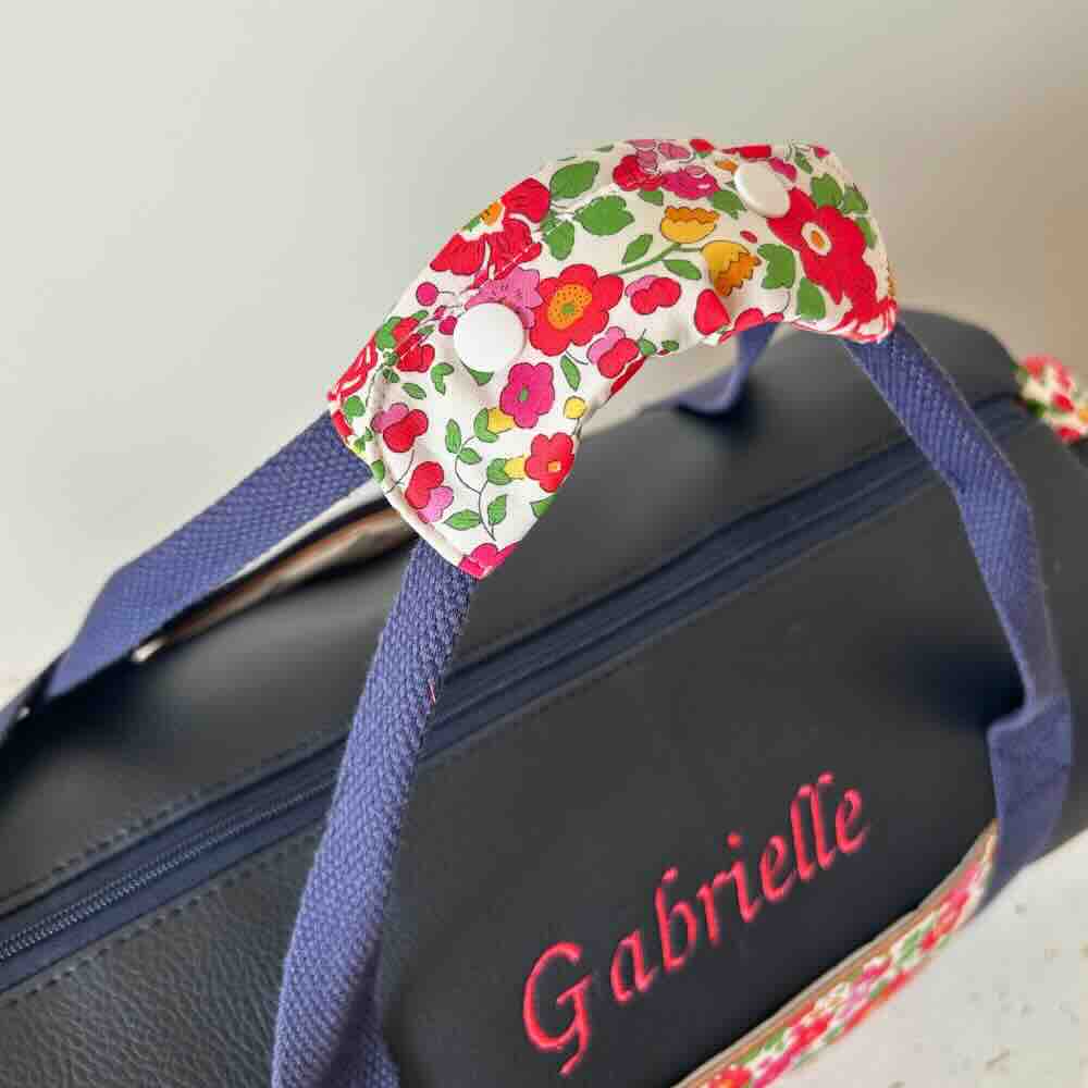 Sac polochon avec protège anses en liberty