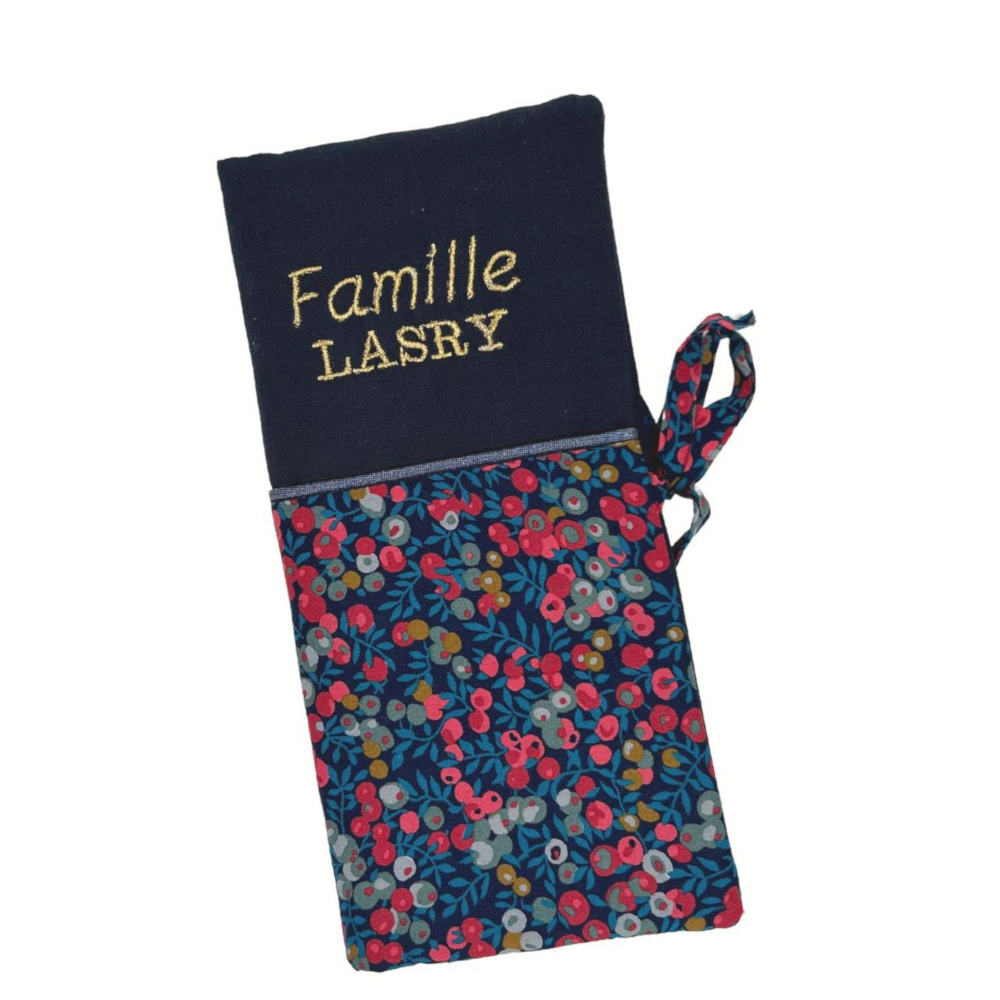 Protège carnet de santé personnalisé bébé fille personnalisé tissu liberty  au choix ,livret de famille carnet de santé prénom - Un grand marché