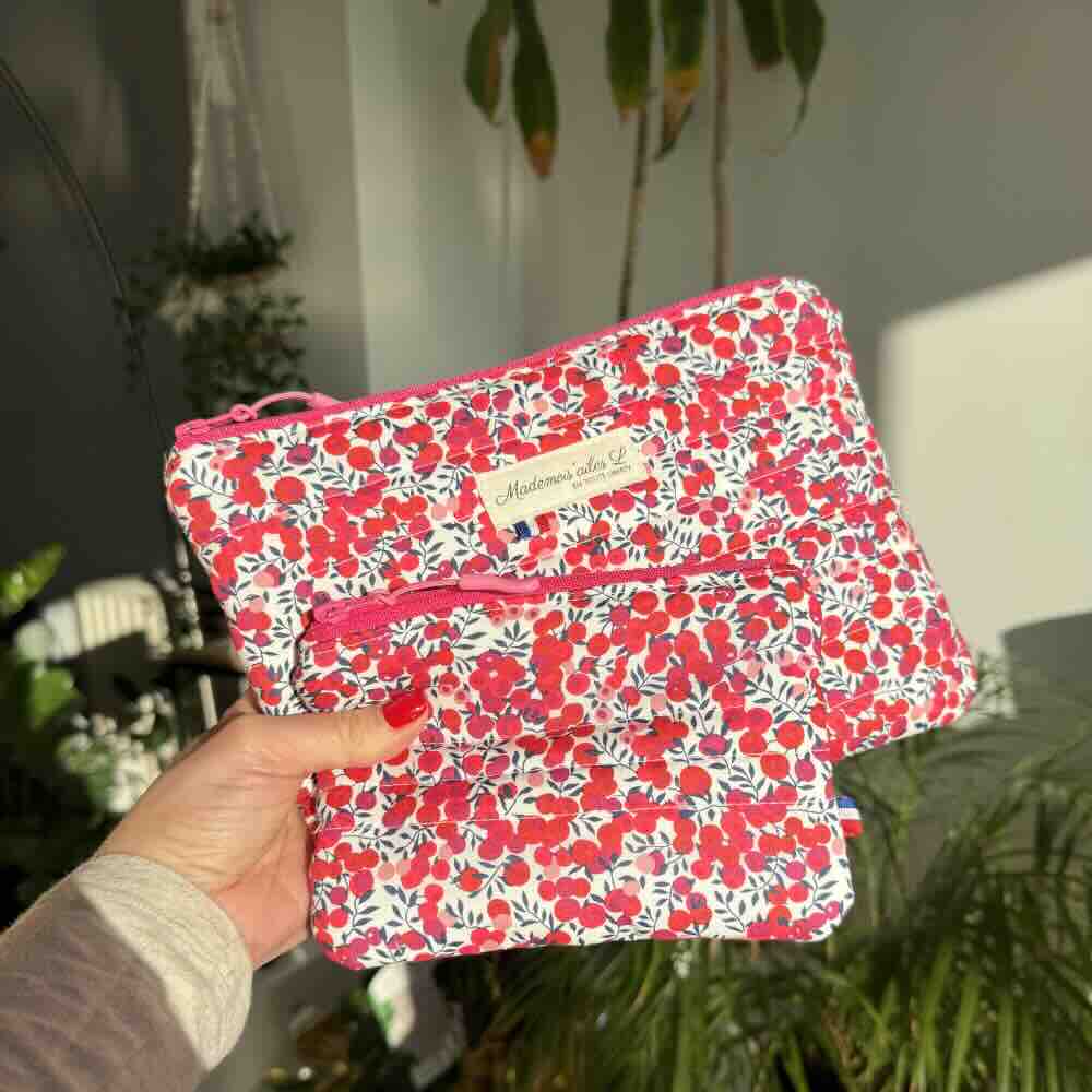 Duo de pochette liberty matelassée