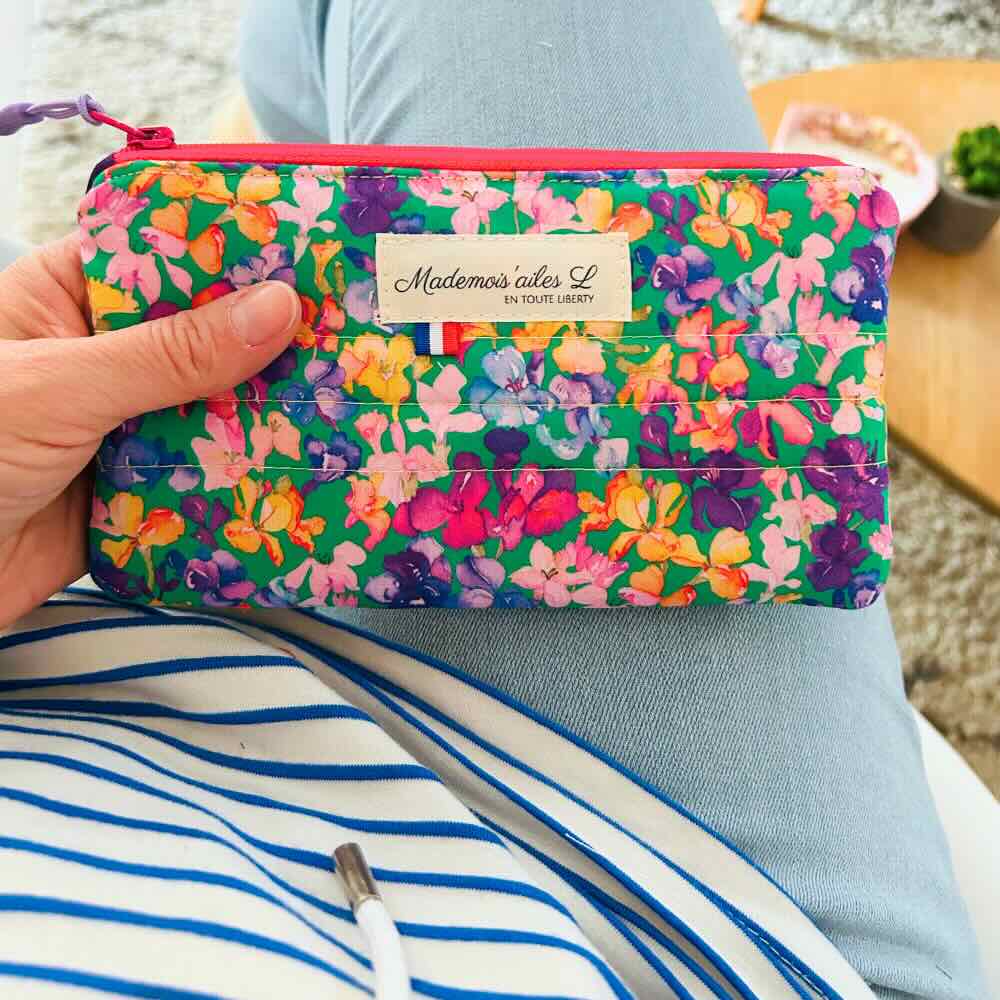 Etui à lunettes liberty matelassé misty lily Jane