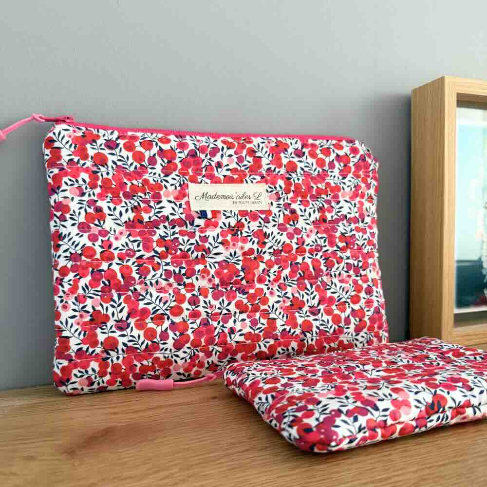 Pochette matelassée liberty