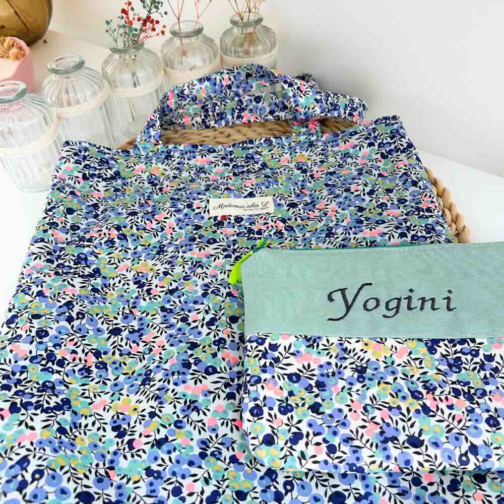 Tote bag liberty et sa pochette personnalisée