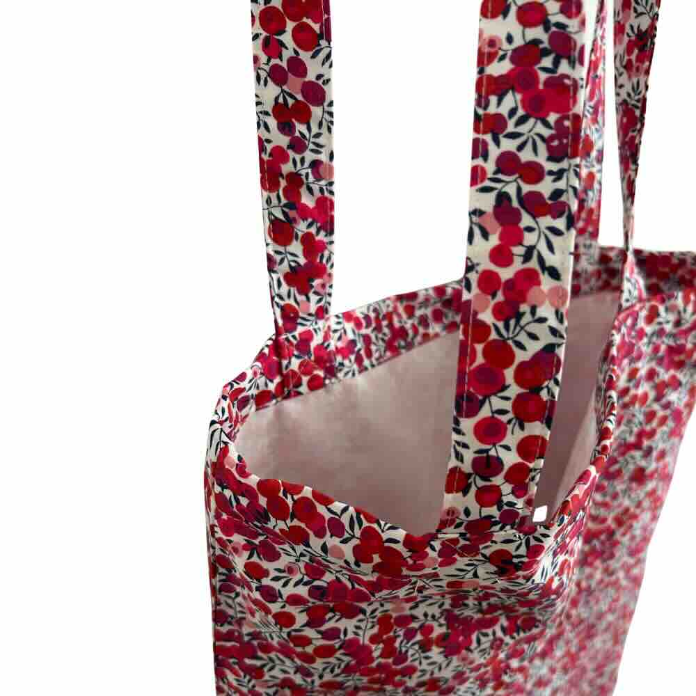 Tote bag liberty rouge
