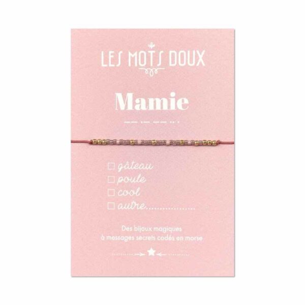 Bracelet message en code morse - Les Mots Doux- Mamie