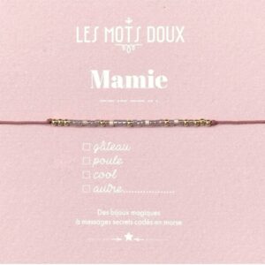 Bracelet message en code morse - Mamie