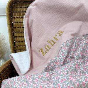 Couverture bébé personnalisée liberty