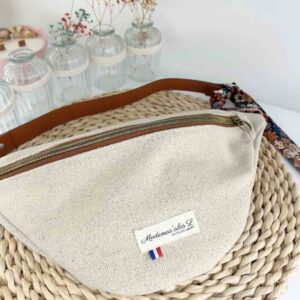 Sac banane liberty et cuir