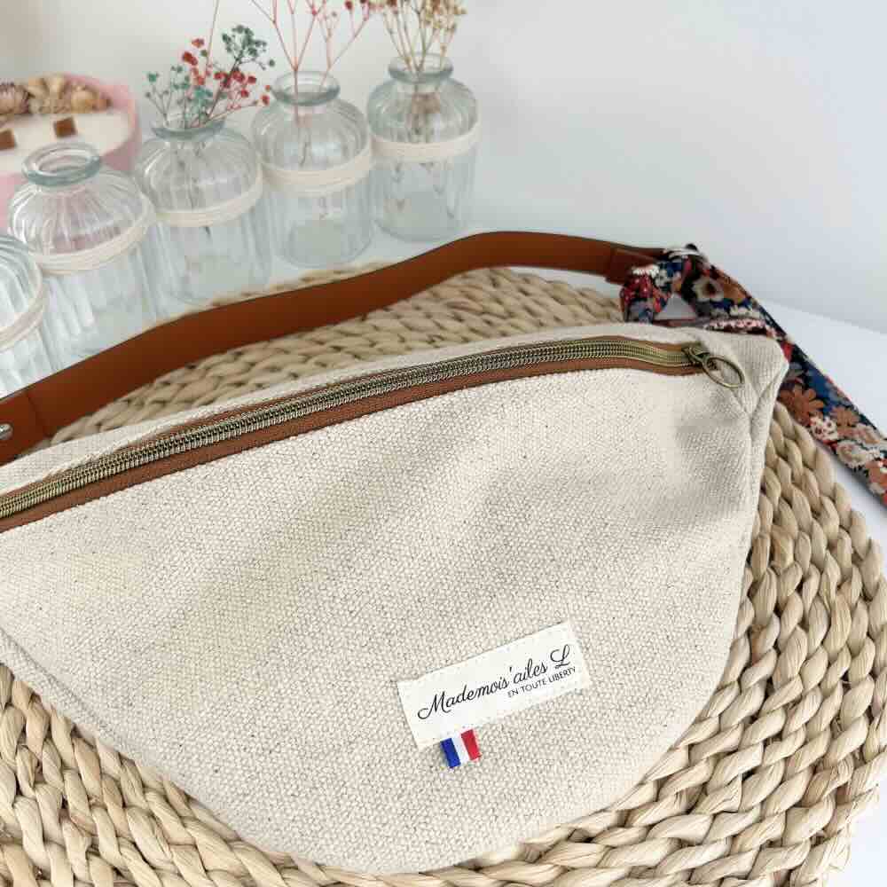 Sac banane liberty et cuir