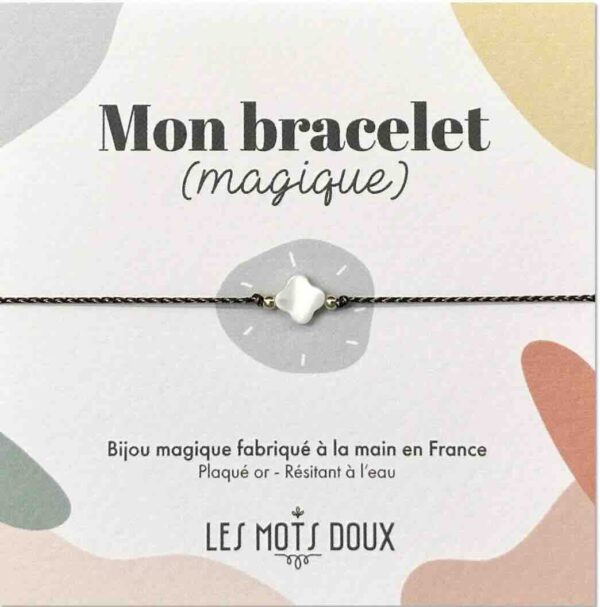 Bracelet trèfle nacre