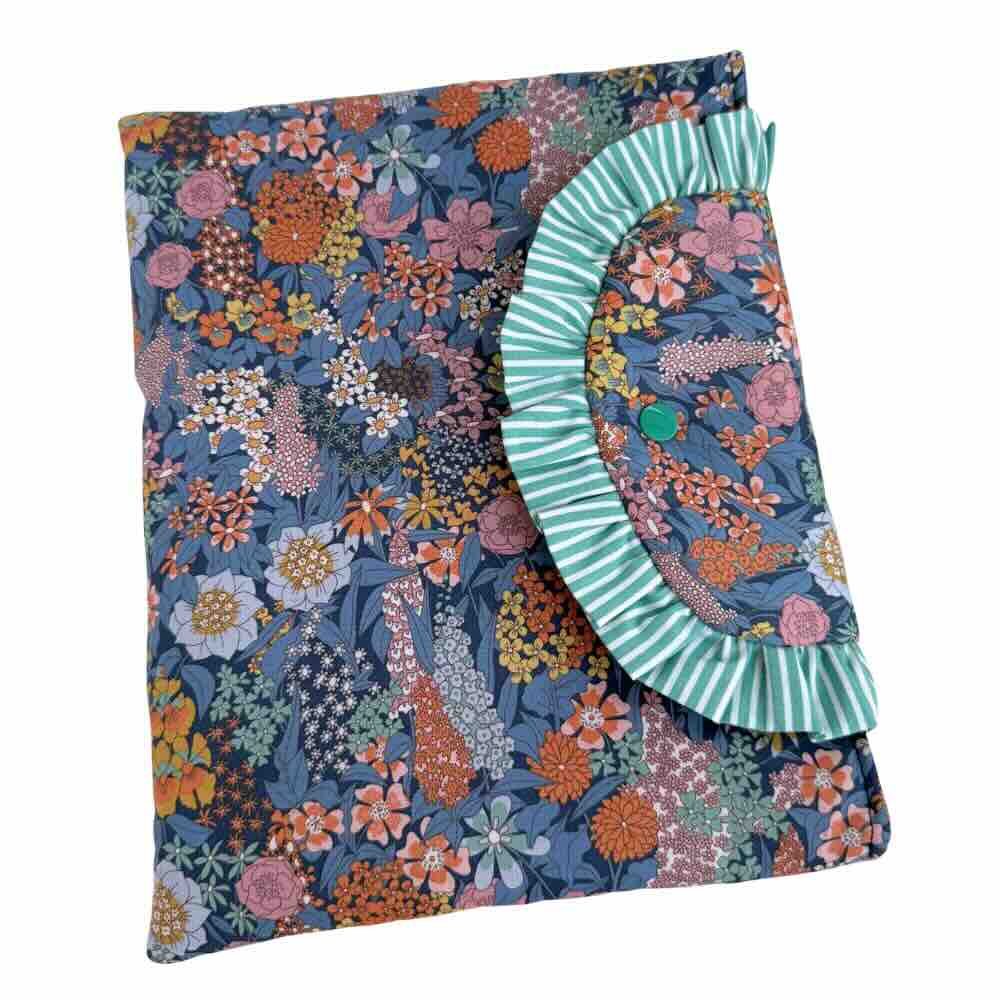 Pochette livre liberty froufrou ciara bleu