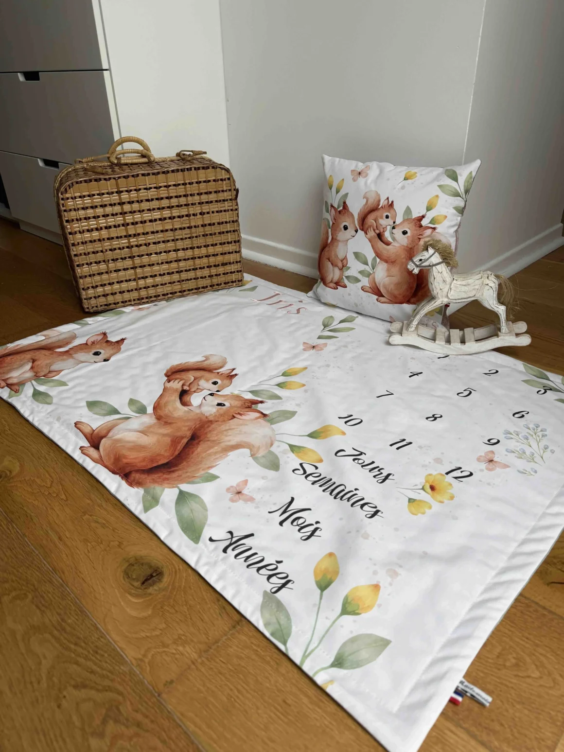 Tapis étape anniversaire -Univers bébé sur-mesure
